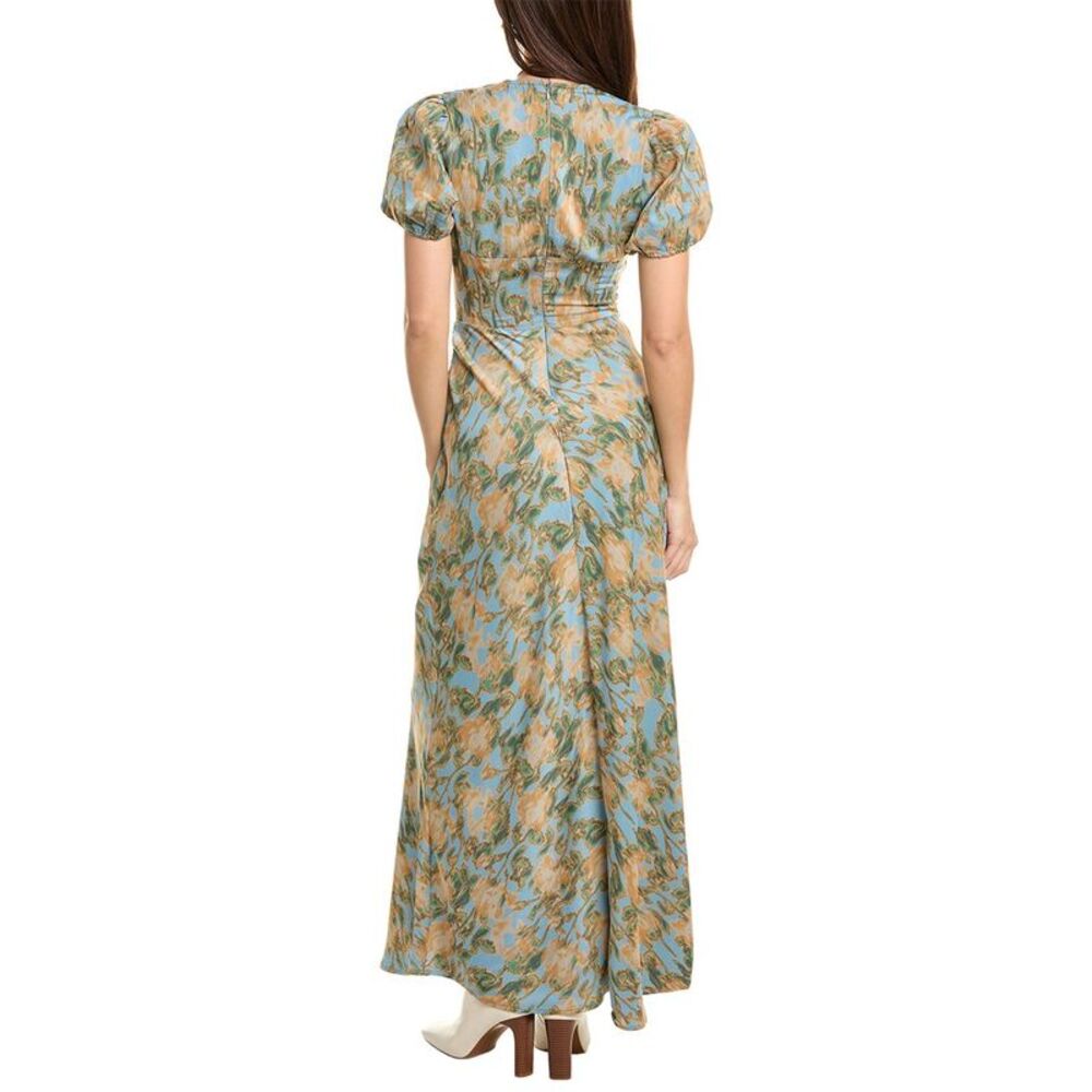 Weworewhat Womens  Puff Sleeve Maxi Dress, Blue - Picture 2 of 3